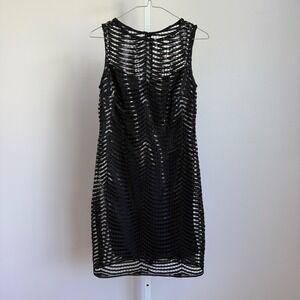 Marina Black Sequin‎ Dress Party Mobwife Cocktail Elegant Luxury size M